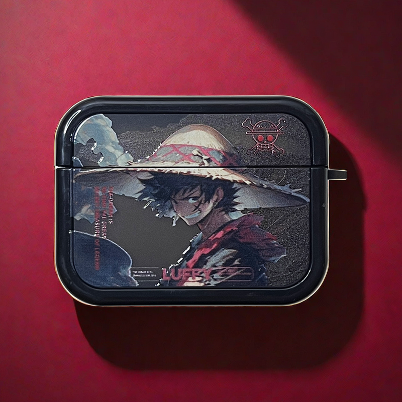 OP | Straw Hat Boy Black AirPods Case